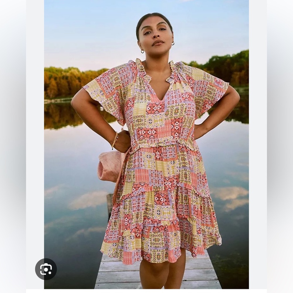 Anthropologie Robin Tiered Mini Dress - 2X